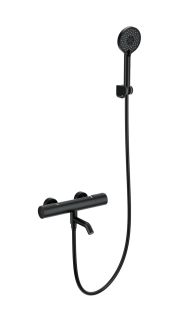 Смеситель для ванны с душем Wonzon & Woghand INN 2 WW-A2006-A1-MB с термостатом чёрный матовый